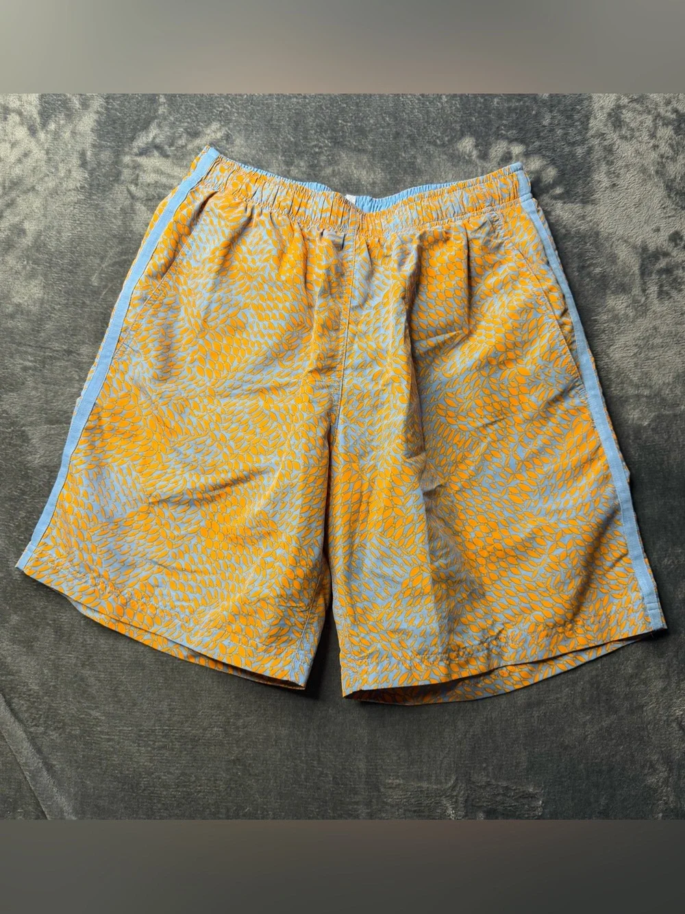Cutter & Buck Light Blue Swim Trunks with Orange Accent